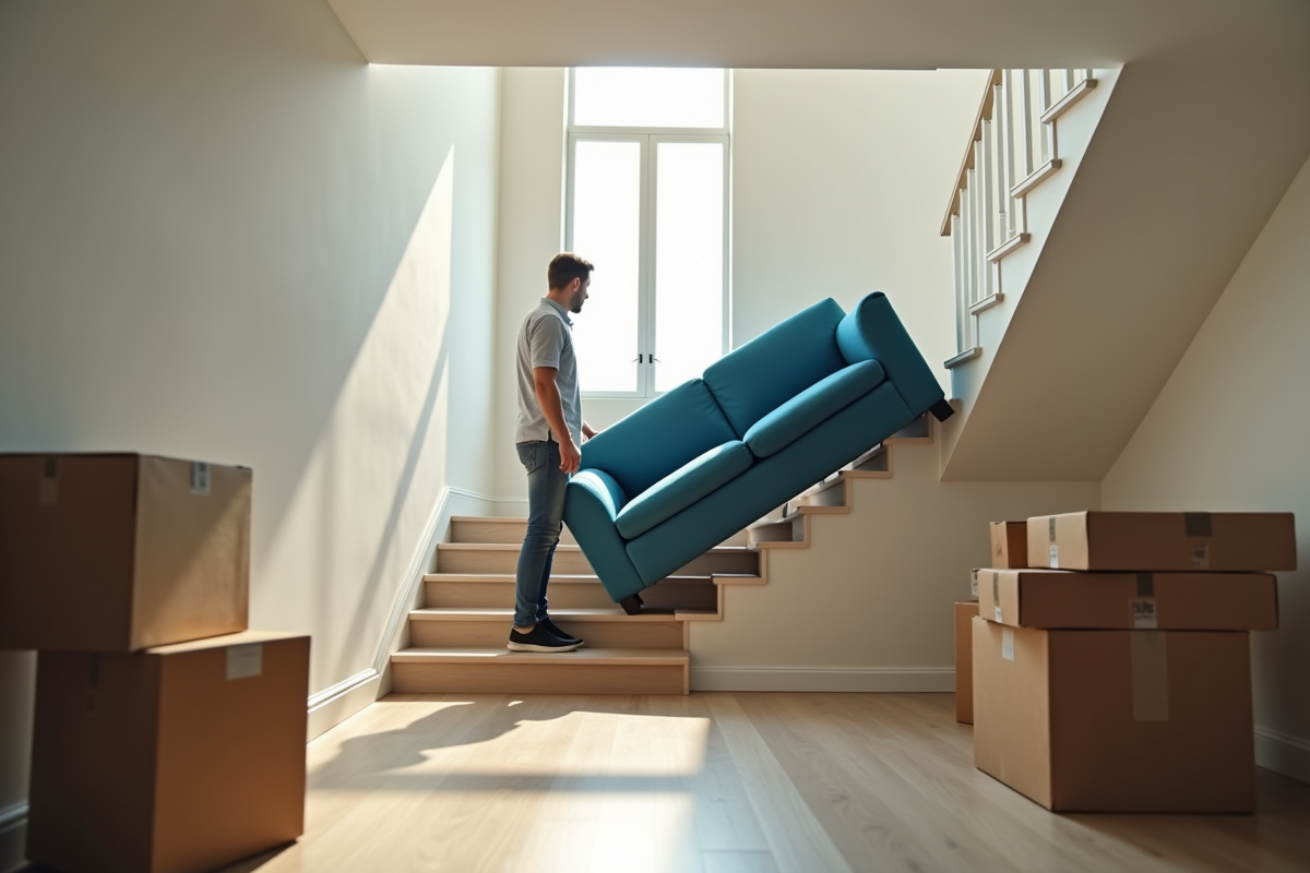 canapé escalier